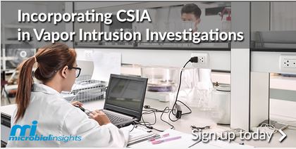 Upcoming Webinar on Incorporating CSIA in Vapor Intrusion Investigations