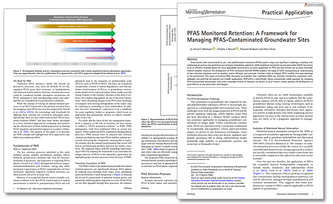 PFAS monitored retention