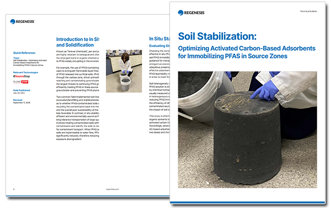 PFAS soil stabilization