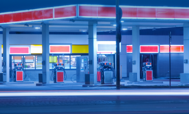 operational fuel station remediation site