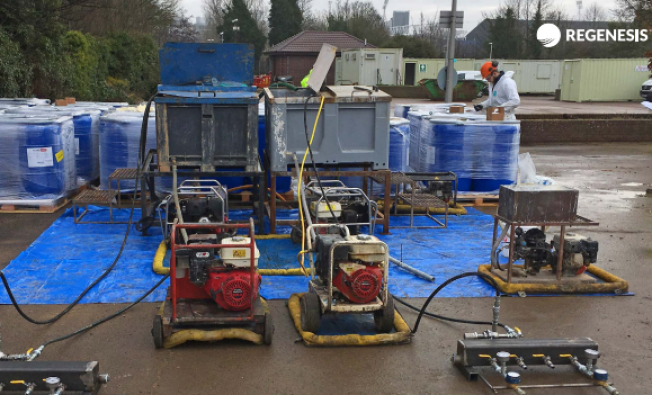 mixed contaminant remediation site