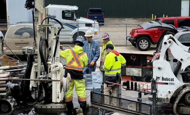chlorinated solvent plume remediation site