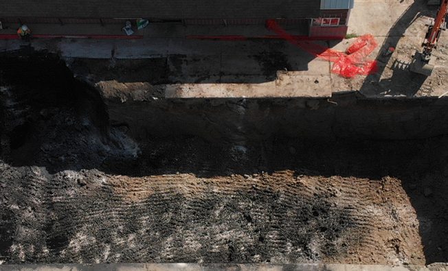 combined excavation remediation site