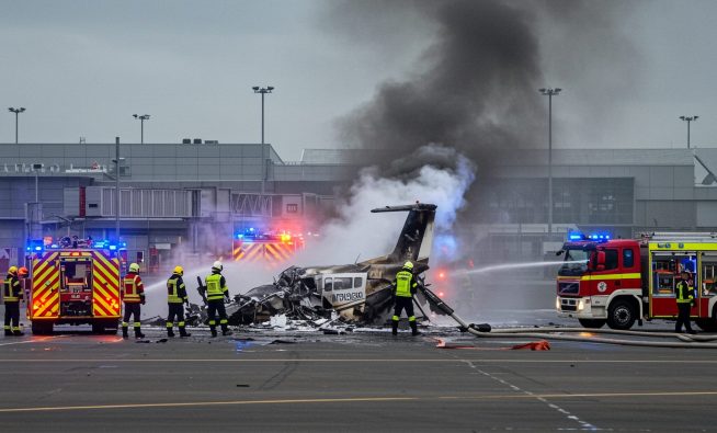 Private aircraft following an airport incident